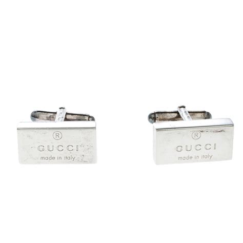 gucci trademark cufflinks|gucci silver cufflinks for men.